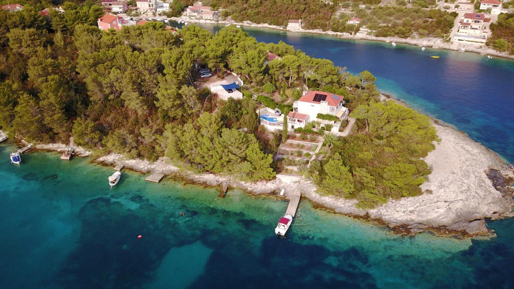 Waterfront Villa With Pool Vela Luka Ngoại thất bức ảnh